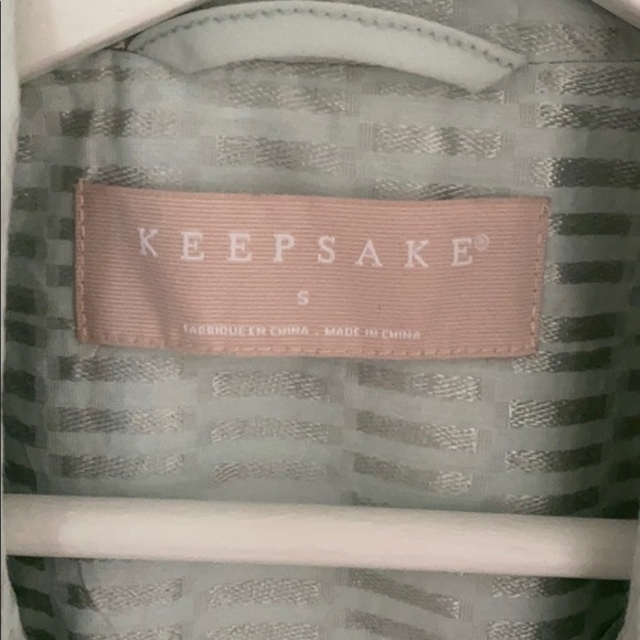 KeepSake 1 gold button mint blazer - Picture 3 of 6